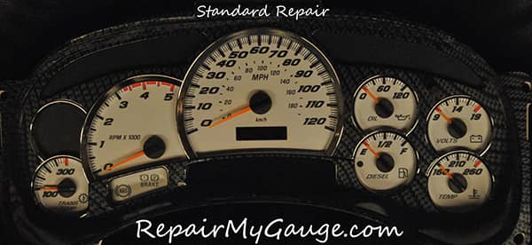 Cluster gauge standard repair