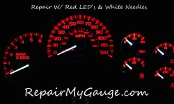 repair with red LEDs and white needles