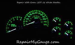 repair with green LEDs and white needles