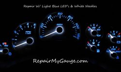 repair with light blue LEDs and white needles